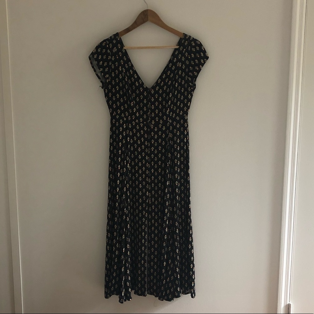 V neck urban outfitters maxi midi dress floral